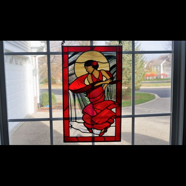 Flamenco Fire Stained Glass